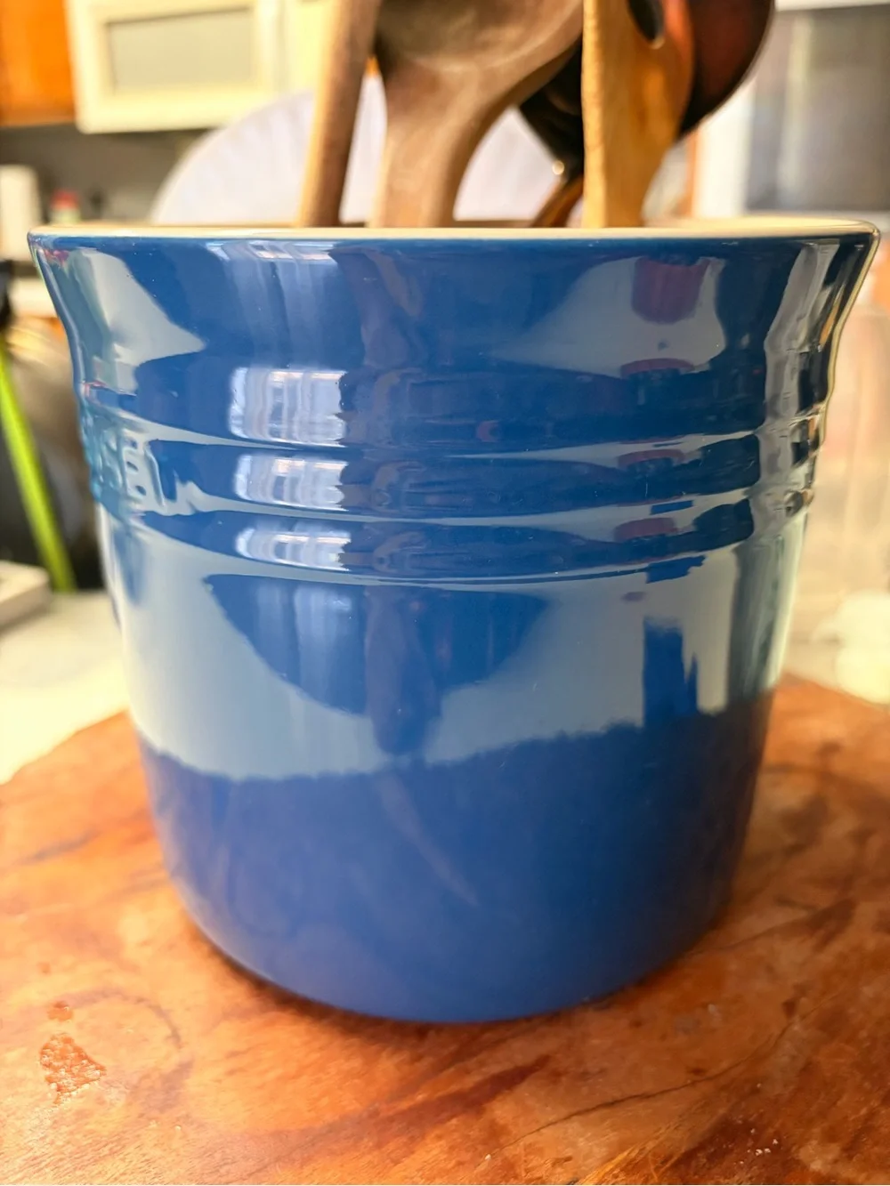 Le Creuset Cobalt Blue Stoneware Utensil Holder